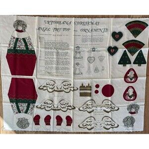 Vintage Victorian Christmas Angel Treetop & Ornaments Cut Out Pattern Cut & Sew